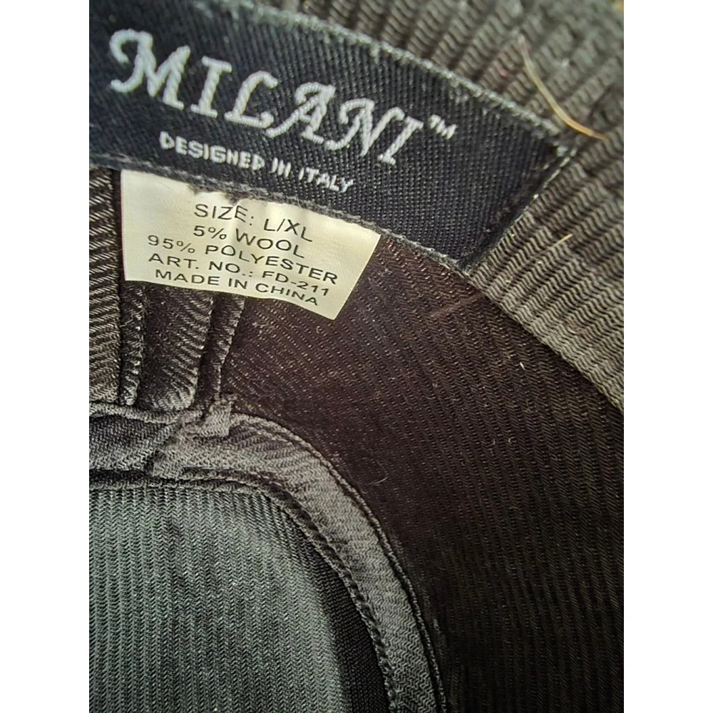 VINTAGE Milani Women's Pink Brown Plaid Wool Blend Bucket Fedora Hat Italian